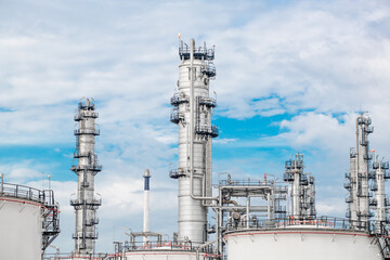 Industrial zone,The equipment of oil refining,Close-up of industrial pipelines of an oil-refinery plant,Detail of oil pipeline with valves in large oil refinery.