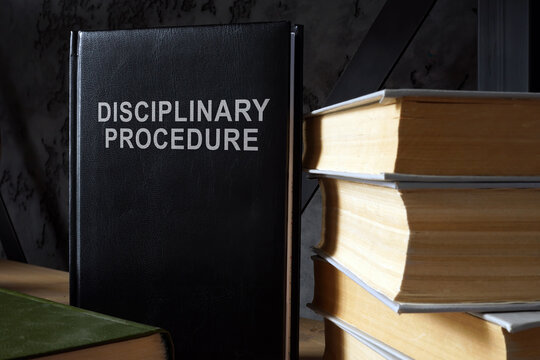 The Book Disciplinary Procedure Is On The Shelf.