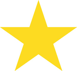 Obraz premium yellow star sign icon for review system illustration isolated on transparent background, graphic design element for web design ,PNG