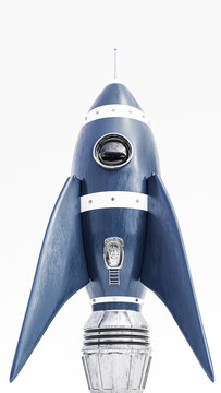 space rocket isolated on white background