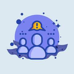 Team flat illustration. Partnership signs vector illustration.