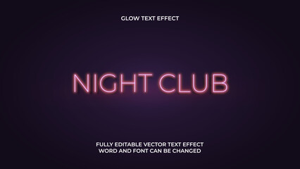 Editable glow text effect