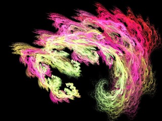 Abstract background, colored fantastic texture, unique art illustration, fractal for graphic design projects. 