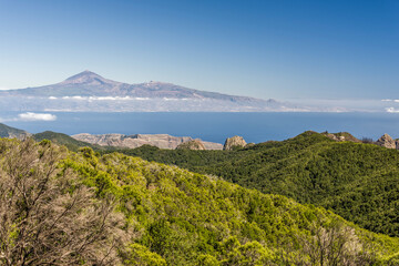 La Gomera view on el Teide Canary islands