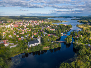 Lake Kratten and Västanfors area in Fagersta, Sweden