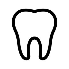 Tooth icon vector color editable