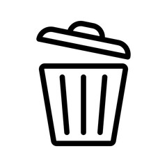 Trash can icon vector color editable