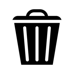 Trash can icon vector color editable