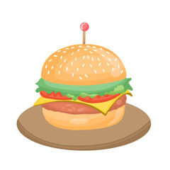 beef hamburger with cheese