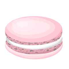 French pink macarons with strawberry chess cake 