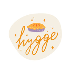 Hand-drawn autumn hygge mood lettering phrase. Cozy cute motivational sign.
