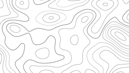 Fototapeta premium Terrain line. Topographic map on white background. Topo map elevation lines. Contour vector abstract vector illustration. Geographic world topography.