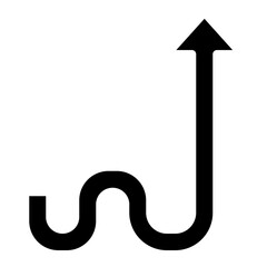 curved up arrow