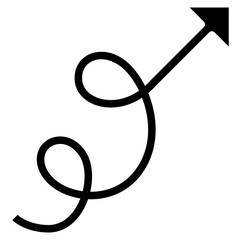 scribble upward arrow