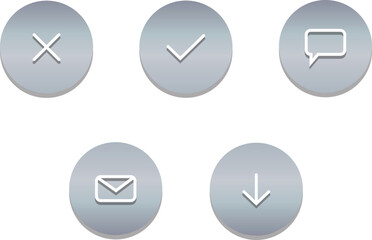 Collection of round social media icons