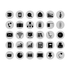 Business theme icon illustration vector set