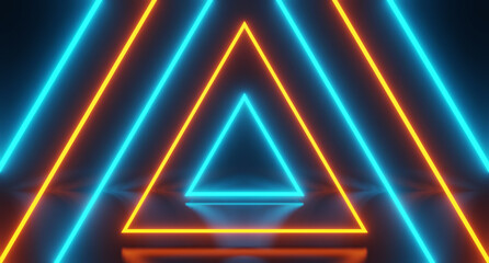 abstract background with neon light,3d rendering.