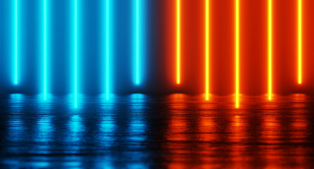 abstract background with neon light,3d rendering.