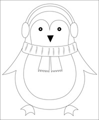 Funny Christmas coloring page | coloring book page line art for kids