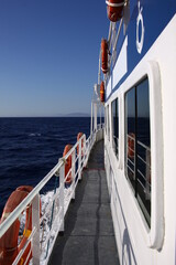 Travelling in the Aegean Sea by ferry