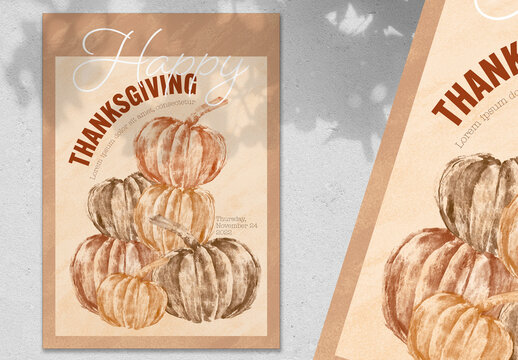 Poster Thanksgiving Pumpkin