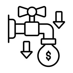 funds activity and money flow, Premium quality vector illustration concept. line icon symbol.