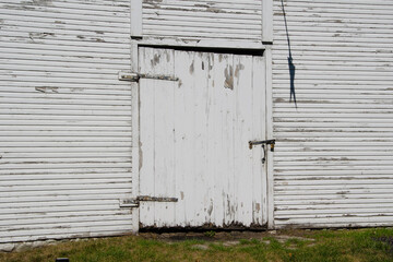 Obraz na płótnie Canvas Old Wooden Door, Mackinac Island, Michigan 