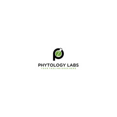 Letter P with Abstract lab logo. Usable for Business, Science, Healthcare, Medical, Laboratory, Chemical and Nature Logos.