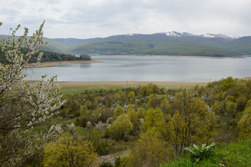 View at lake and national park of Mavrovo, Macedonia