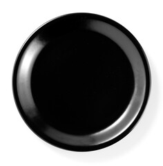 black plate isolated on white