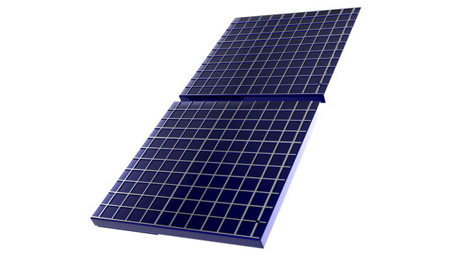 3D Solar Panel PNG With Transparent Background