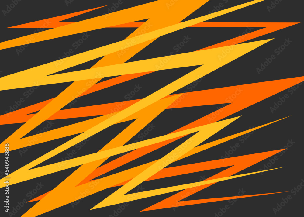Aufkleber minimalist background with colorful overlapping sharp and zigzag pattern