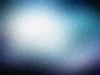 Obraz premium Subtle geometric mesh in bright shine on dark blue defocus empty background.