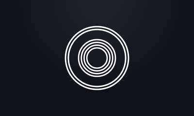 Circle and line logo vector with circle and unique 2d flat icon symbol for brand and business logo letters and alphabets