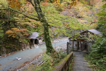 Geto Onsen is a traditional ryokan (Japanese inn) with "onsen" - natural hot spring baths. It was founded in 1134 and is located in Kitakami, Iwate Prefecture, Japan.