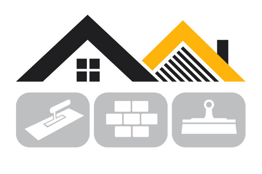Plastering finishing company logo in vector quality.