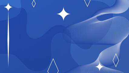 Abstract blue background with geometric memphis style