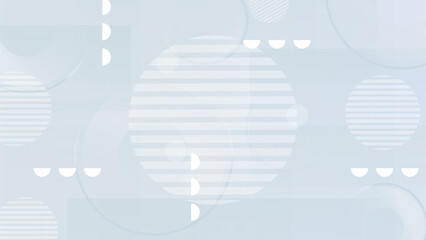 Abstract white background with geometric memphis style