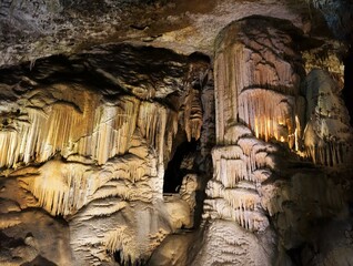 Postojna cave (Postojnske jame), These caves are a breathtaking place to visit. The karst landscape consists of limestone. Slovenia