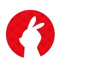 Obraz premium ウサギ卯年年賀状 