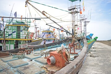 fishing boats in port