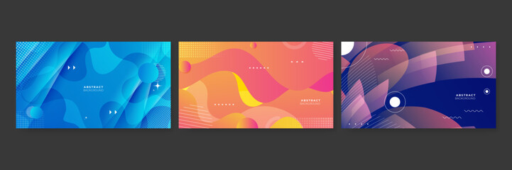 Modern abstract colourful background with memphis style
