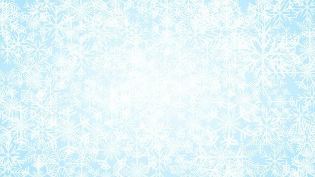 Animation of frost, transitioning and appearing of cold winter background. Cold weather climate change. Animated illustration