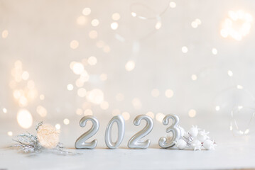 happy new year 2022 background new year holidays card with bright lights,gifts and bottle of hampagne