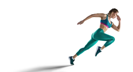 Zelfklevend Fotobehang Sports transparent background. Runner on the start.  © vitaliy_melnik