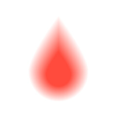 Fototapeta premium Icon of a drop of blood. Isolated on white vector illustration with blur effect
