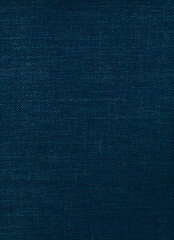 Grain texture. Abstract background. Rough woven structure. Blue color fabric fiber ornament dark illustration copy space wallpaper.