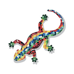 Beautiful colorful lizard. Vector illustration - obrazy, fototapety, plakaty