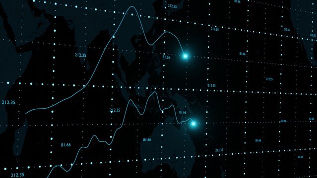 Stock Chart Going Up. Share Price Animation. Investment Concept.