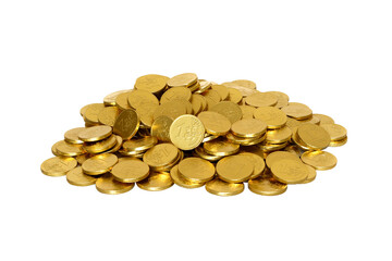 Chocolate coins in 1 euro